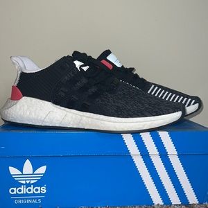 EQT SUPPORT- core black, turbo red